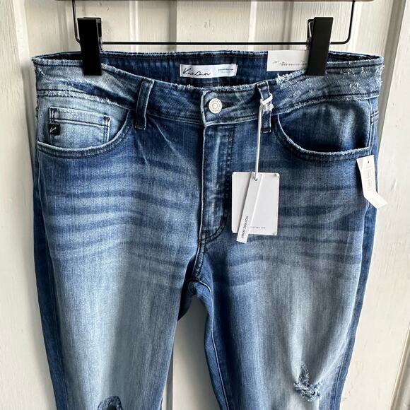 KanCan Medium Wash Destructed Boyfriend Jean NWT - Picture 4 of 12